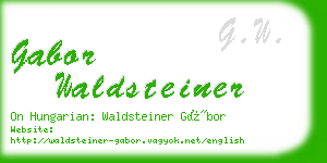 gabor waldsteiner business card